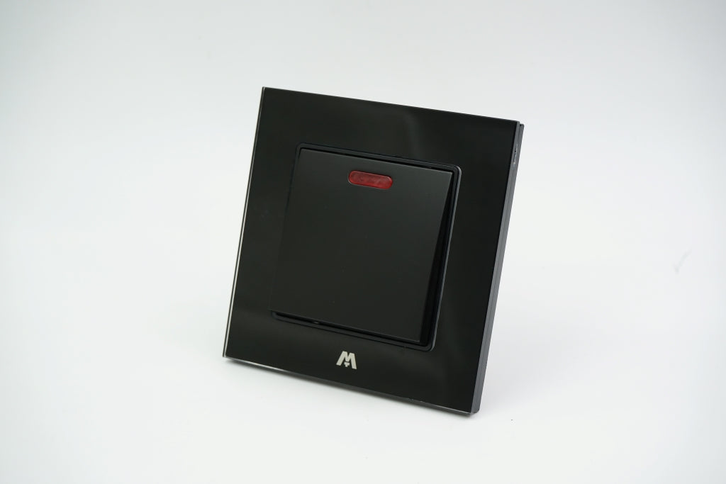 MTT GLASS 20A DOUBLE POLE SWITCH