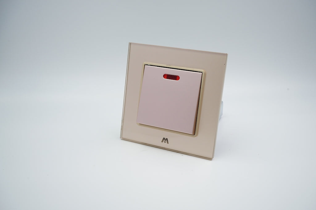 MTT GLASS 20A DOUBLE POLE SWITCH