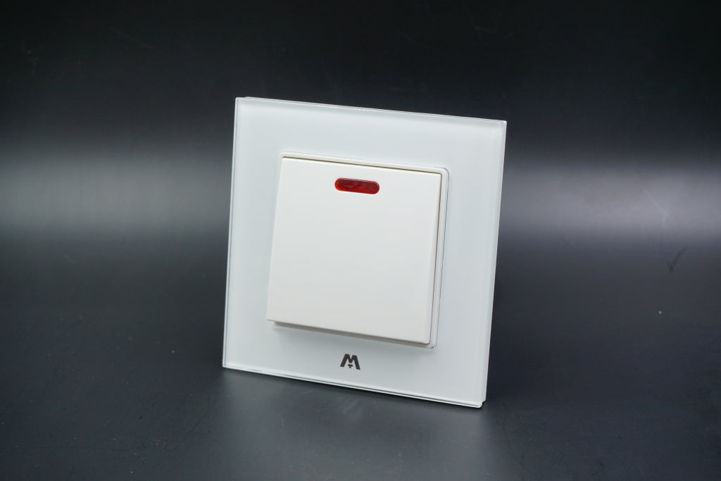 MTT GLASS 20A DOUBLE POLE SWITCH