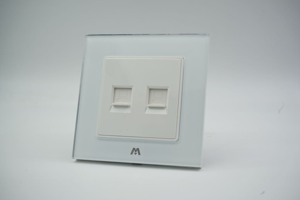 MTT GLASS NETWORK/TEL/TV WALL SOCKET