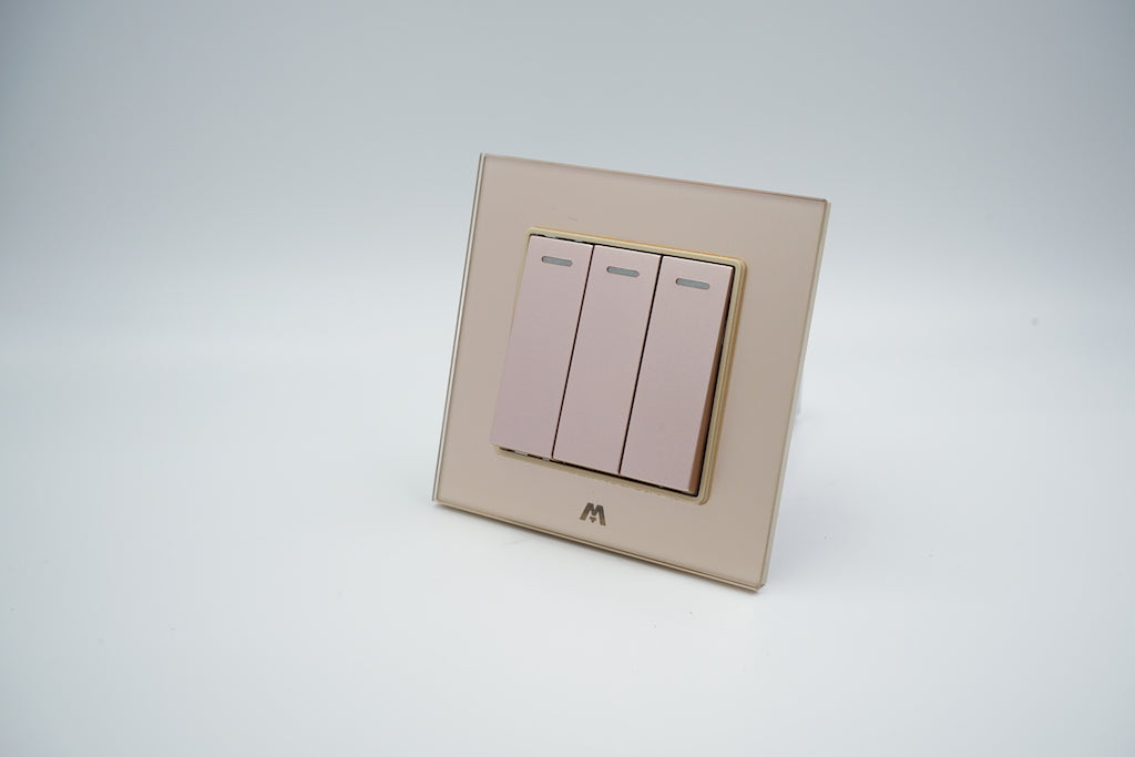 MTT GLASS 16A 3 Gang Switch