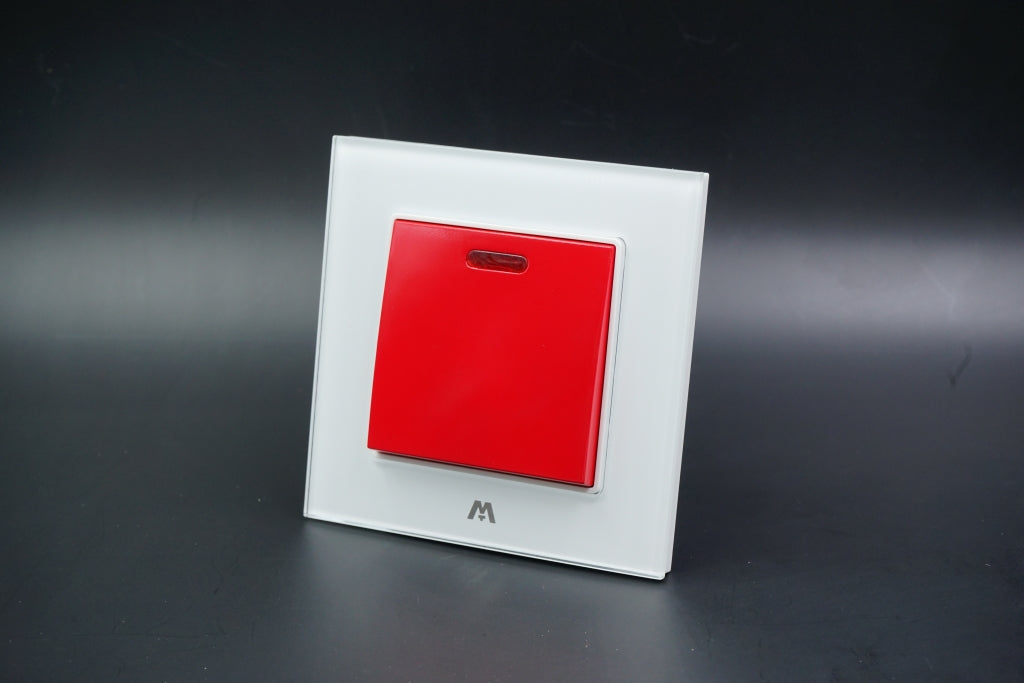 MTT GLASS 45A DOUBLE POLE SWITCH