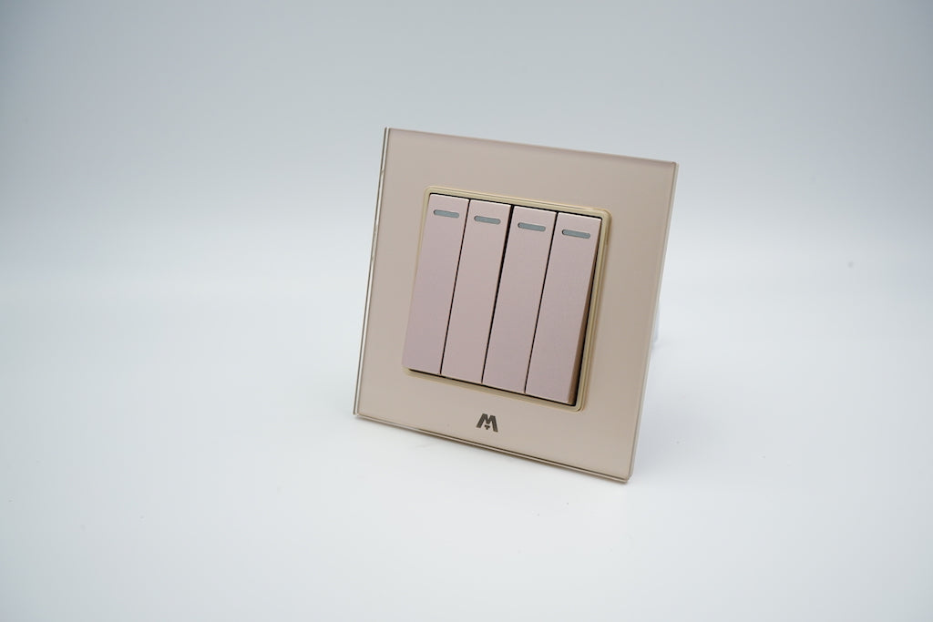 MTT GLASS 16A 4 Gang Switch