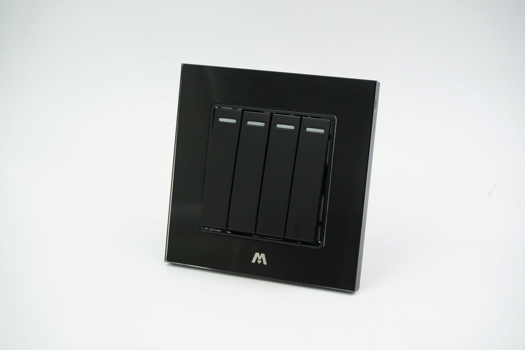 MTT GLASS 16A 4 Gang Switch