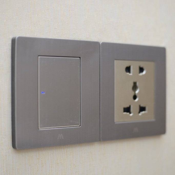 MTS STAINLESS STEEL 10AX 1 Gang LED Switch