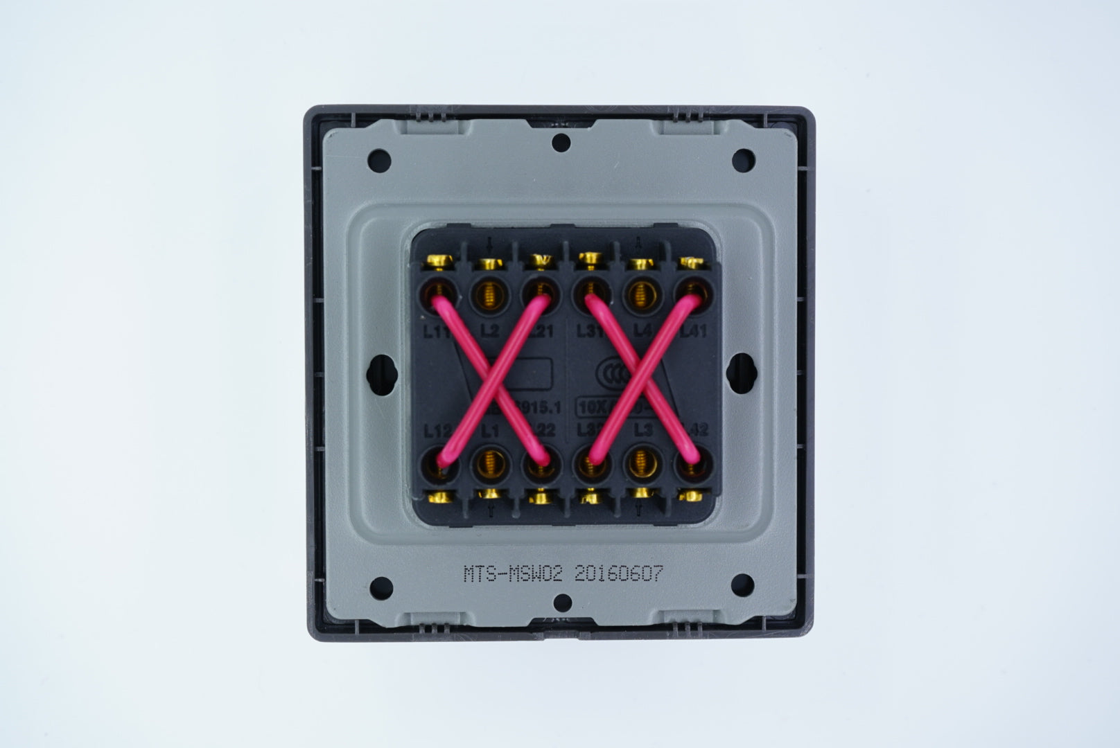 MTS STAINLESS STEEL 10A 2 GANG 3 WAY SWITCH