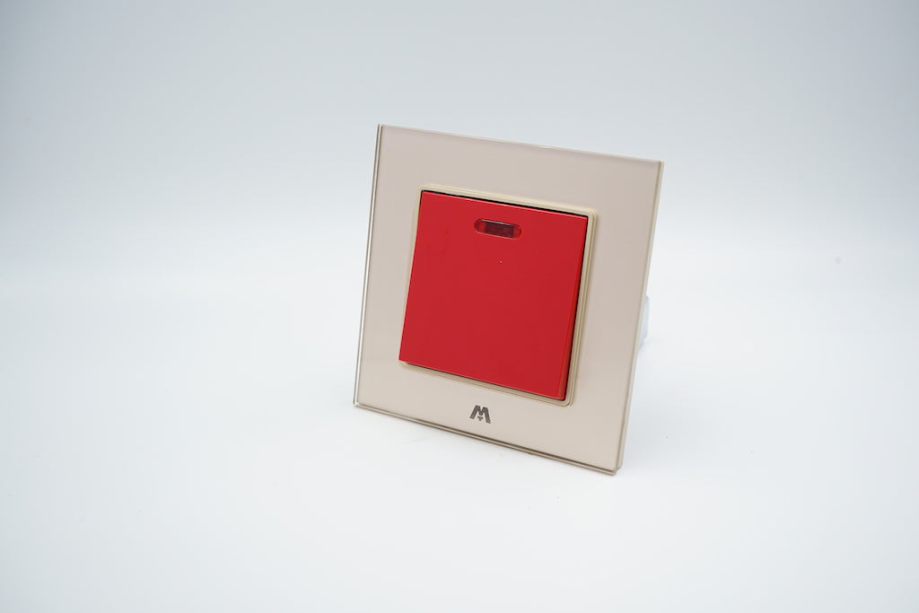 MTT GLASS 45A DOUBLE POLE SWITCH