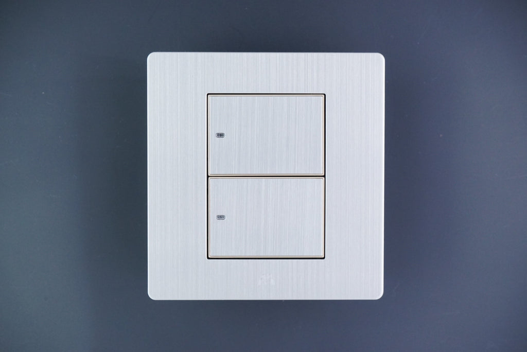 MTS STAINLESS STEEL 10AX 2 Gang LED Switch