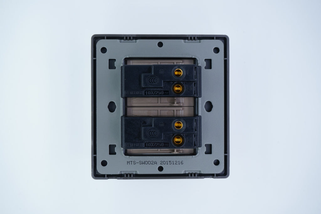 MTS STAINLESS STEEL 10AX 2 Gang LED Switch
