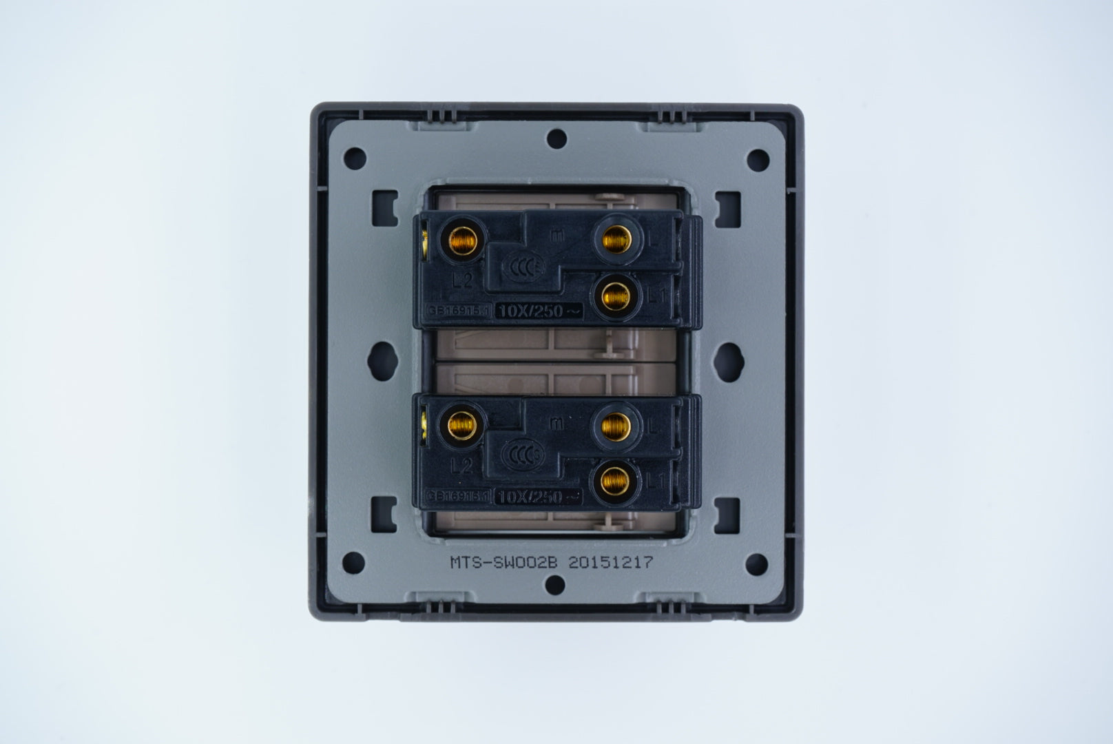 MTS STAINLESS STEEL 10AX 2 Gang LED Switch