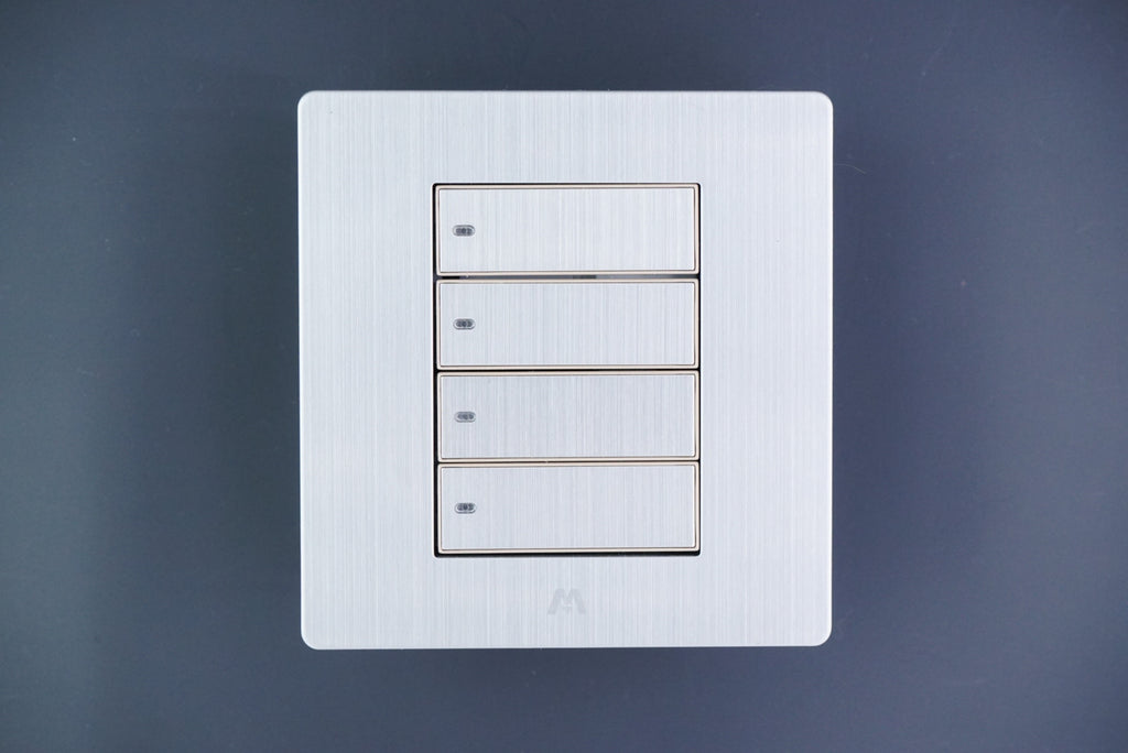 MTS STAINLESS STEEL 10AX 4 Gang LED Switch