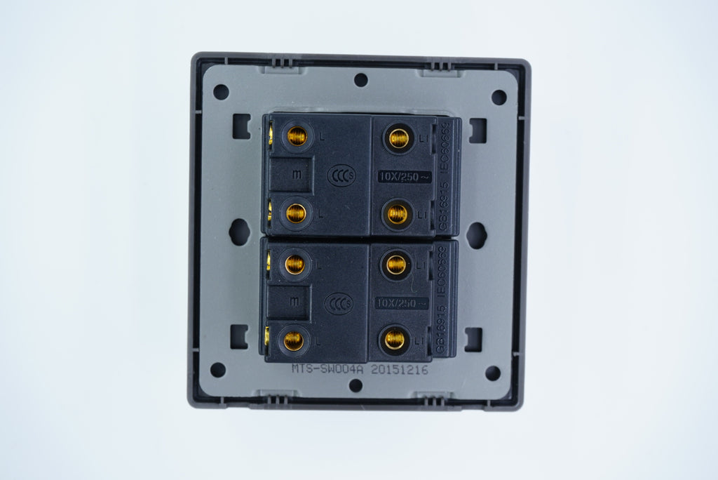 MTS STAINLESS STEEL 10AX 4 Gang LED Switch