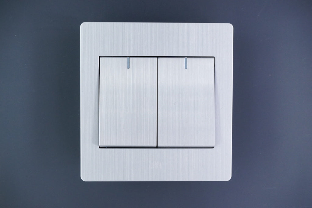 MTS STAINLESS STEEL 10A 2 GANG 3 WAY SWITCH