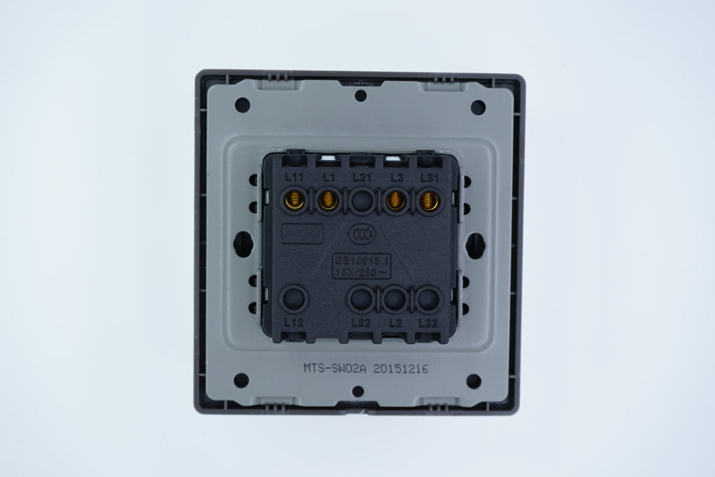 MTS STAINLESS STEEL 16A 2 Gang Switch