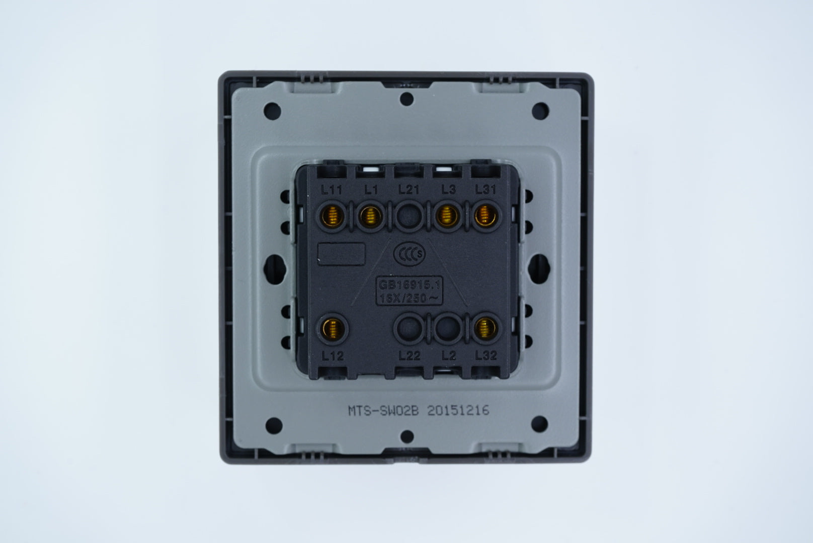 MTS STAINLESS STEEL 16A 2 Gang Switch