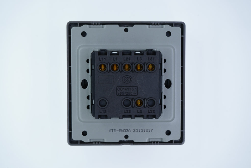 MTS STAINLESS STEEL 16A 3 Gang Switch