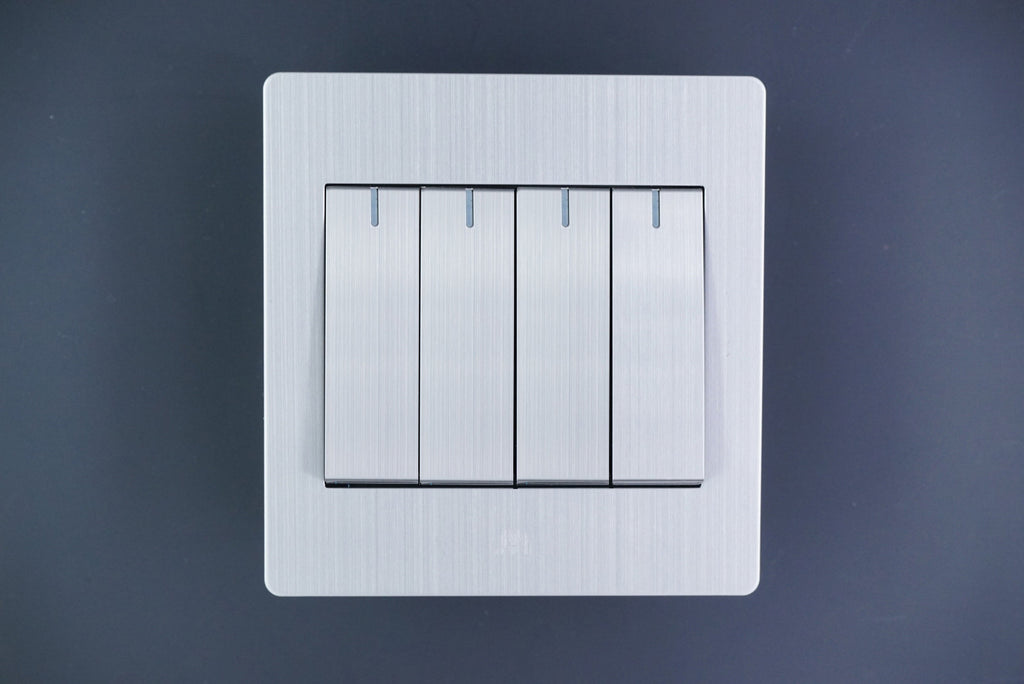 MTS STAINLESS STEEL 16A 4 Gang Switch
