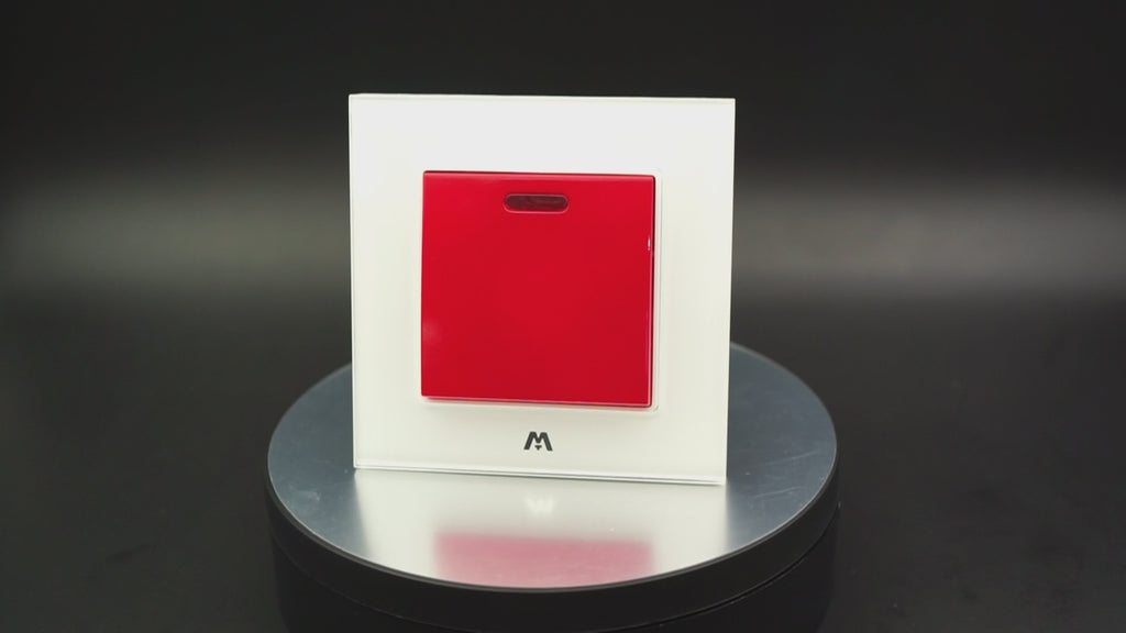 MTT GLASS 45A DOUBLE POLE SWITCH