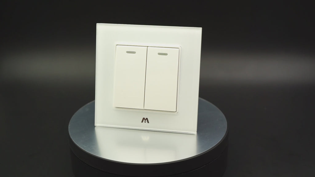 Выключатель MTT GLASS 16A 2-клавишный *8 шт.