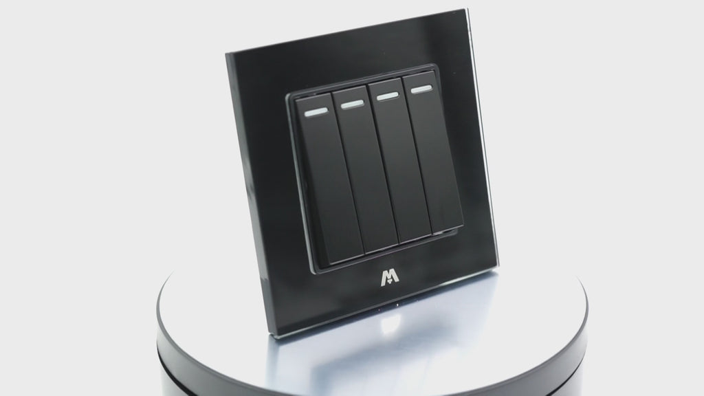 مفتاح MTT GLASS 16A 4 Gang *8 قطع